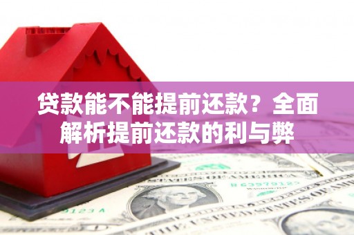 锡林郭勒贷款能不能提前还款？全面解析提前还款的利与弊