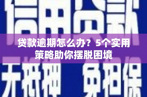 锡林郭勒贷款逾期怎么办？5个实用策略助你摆脱困境