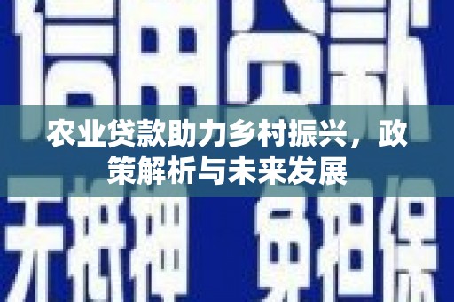 锡林郭勒农业贷款助力乡村振兴，政策解析与未来发展