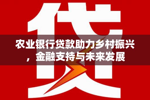 锡林郭勒农业银行贷款助力乡村振兴，金融支持与未来发展