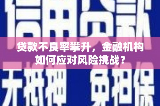 锡林郭勒贷款不良率攀升，金融机构如何应对风险挑战？