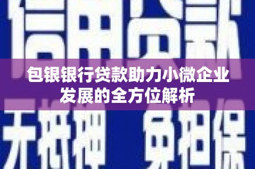 锡林郭勒包银银行贷款助力小微企业发展的全方位解析