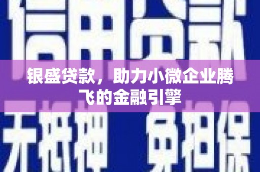 锡林郭勒银盛贷款，助力小微企业腾飞的金融引擎