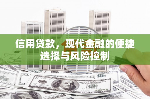 锡林郭勒信用贷款，现代金融的便捷选择与风险控制