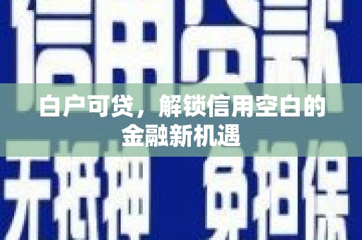 锡林郭勒白户可贷，解锁信用空白的金融新机遇