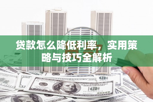 锡林郭勒贷款怎么降低利率，实用策略与技巧全解析
