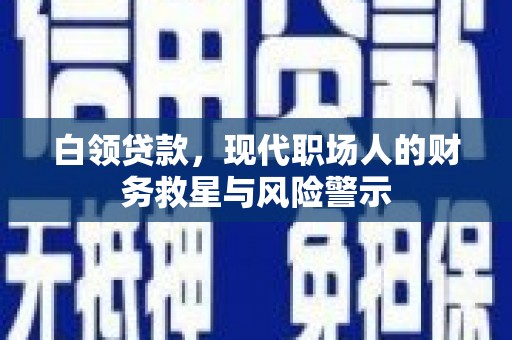 锡林郭勒白领贷款，现代职场人的财务救星与风险警示