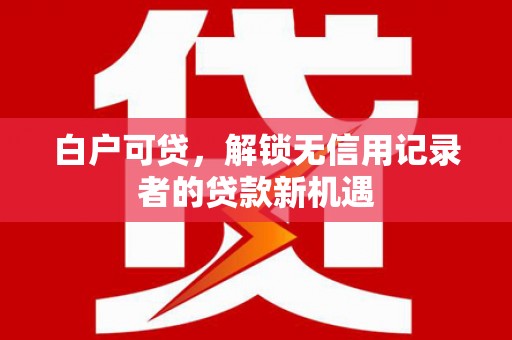 锡林郭勒白户可贷，解锁无信用记录者的贷款新机遇