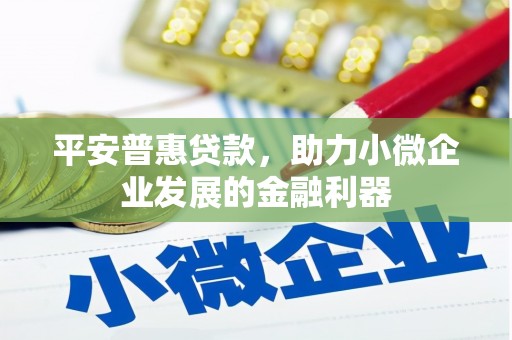 锡林郭勒平安普惠贷款，助力小微企业发展的金融利器