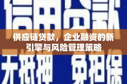 锡林郭勒供应链贷款，企业融资的新引擎与风险管理策略