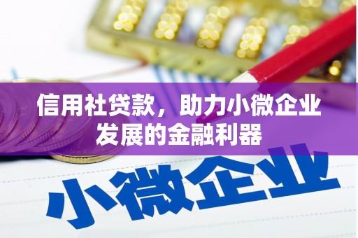 锡林郭勒信用社贷款，助力小微企业发展的金融利器