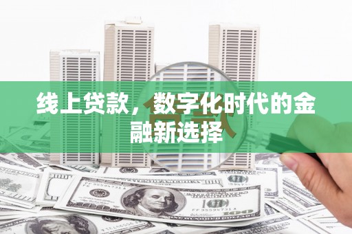 锡林郭勒线上贷款，数字化时代的金融新选择