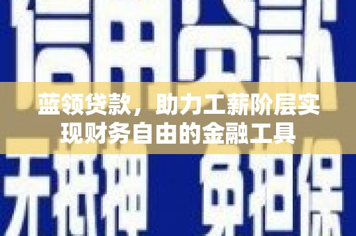 锡林郭勒蓝领贷款，助力工薪阶层实现财务自由的金融工具